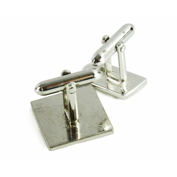 Swank Vintage Music Cufflinks Mismatched Married Pair Silvertone Cuff Links - Picture 2 of 3